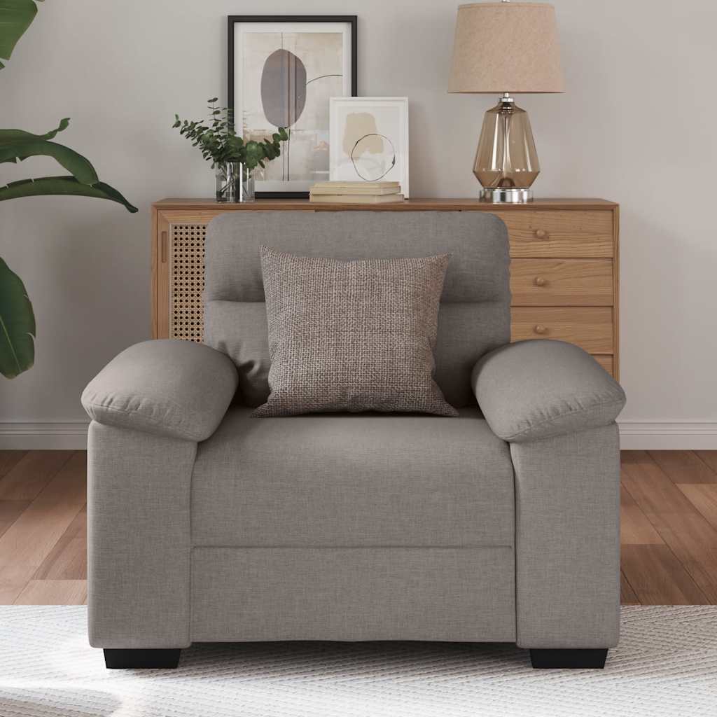 lænestol 60 cm stof gråbrun