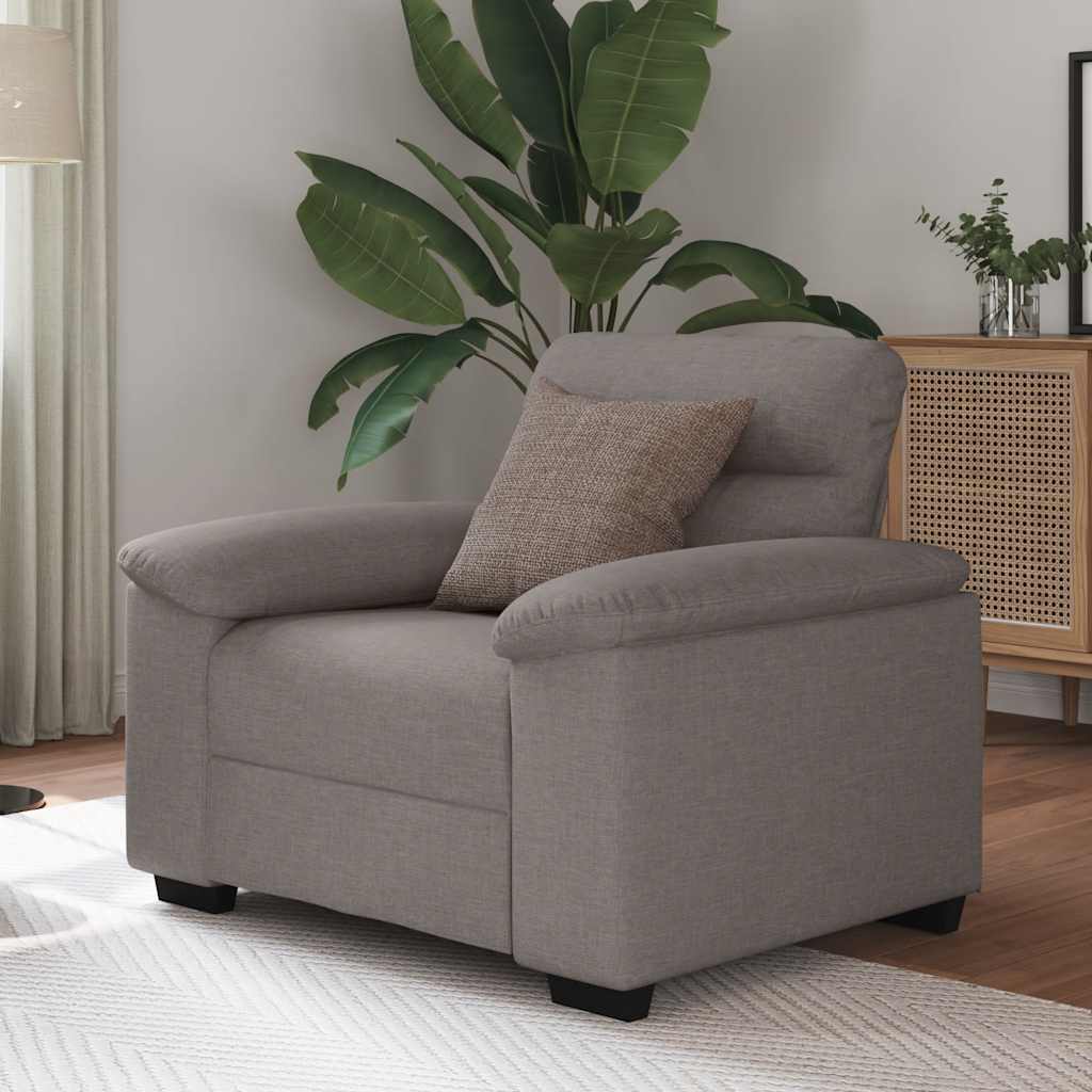 lænestol 60 cm stof gråbrun