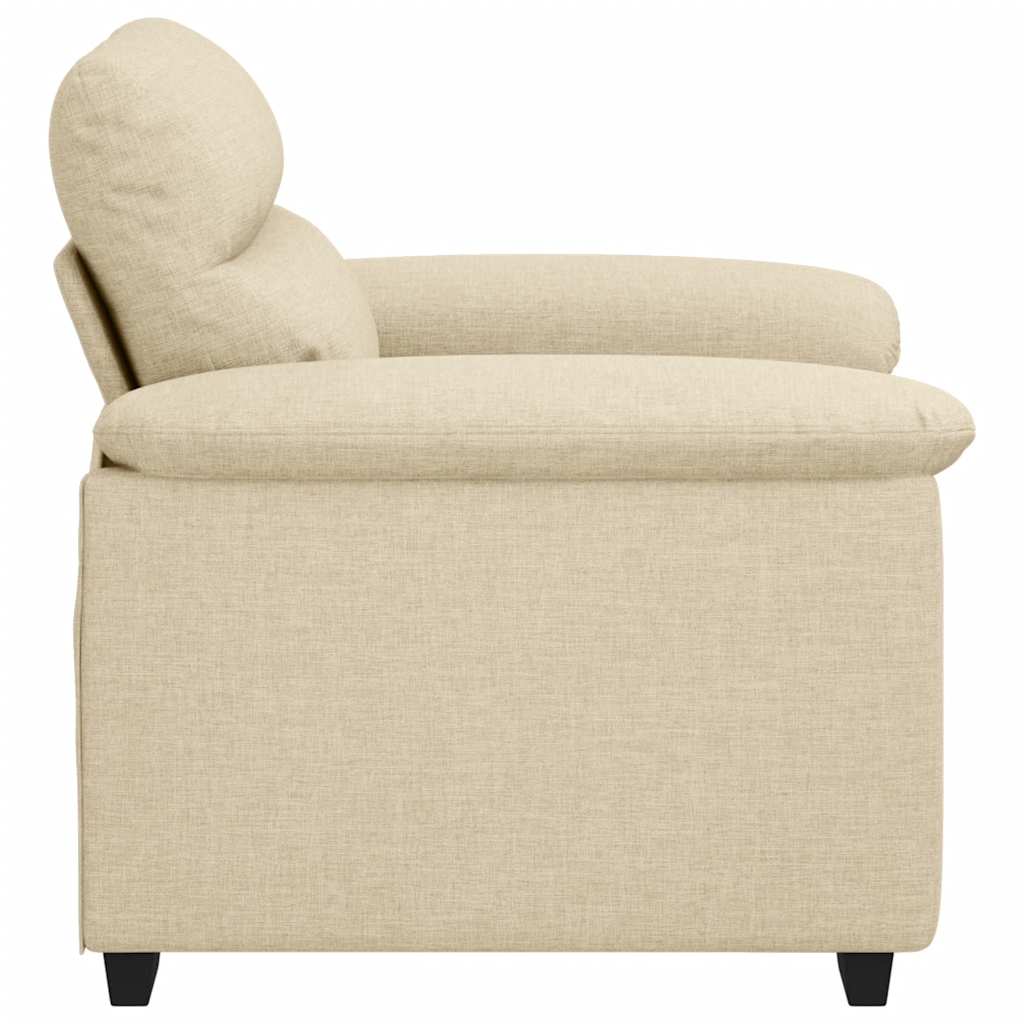 lænestol 60 cm stof cremefarvet