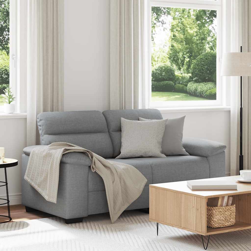 2-personers sofa 160x81x84 cm stof lysegr