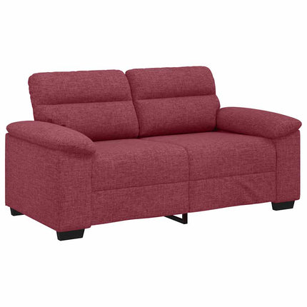 2-personers sofa 160x81x84 cm stof vinrød