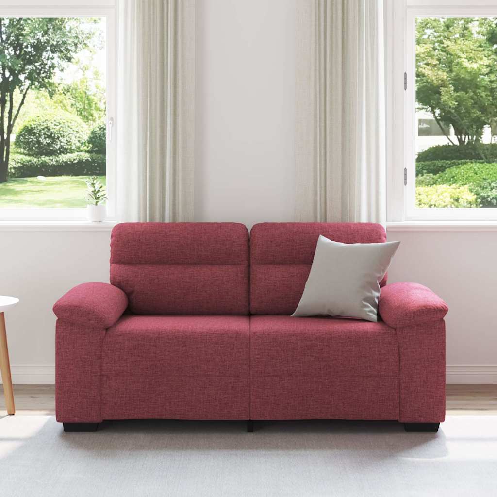 2-personers sofa 120 cm stof vinrød