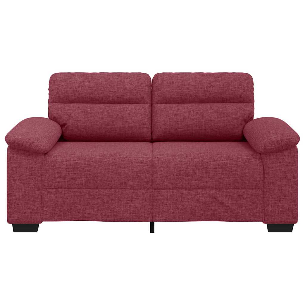 2-personers sofa 120 cm stof vinrød