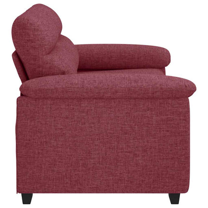 2-personers sofa 160x81x84 cm stof vinrød