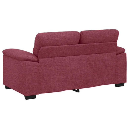 2-personers sofa 160x81x84 cm stof vinrød