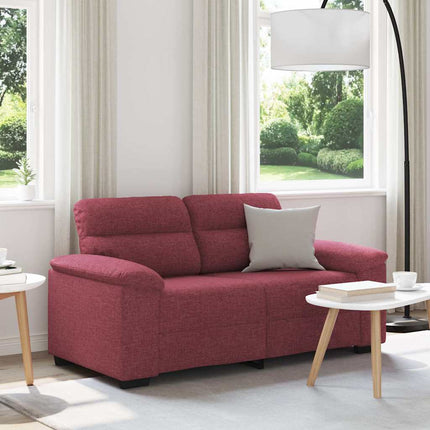 2-personers sofa 160x81x84 cm stof vinrød