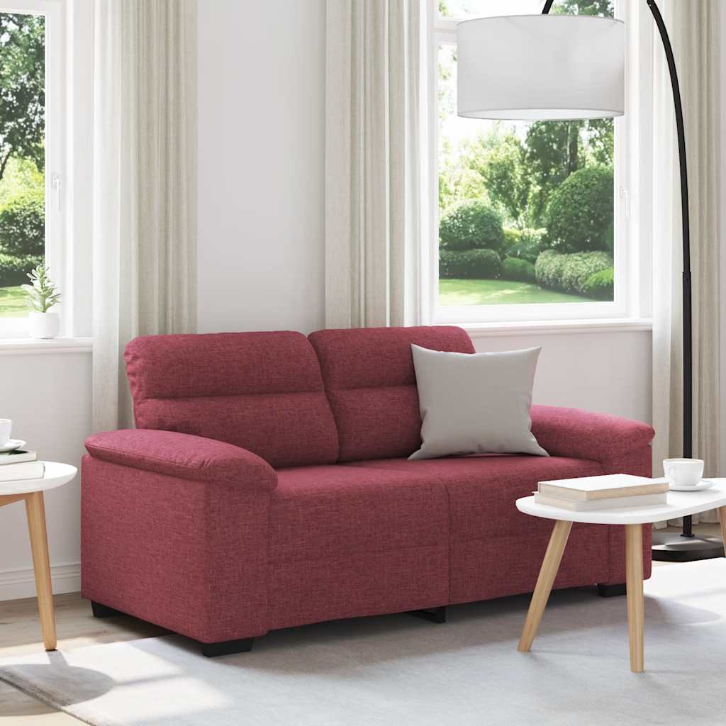 2-personers sofa 120 cm stof vinrød