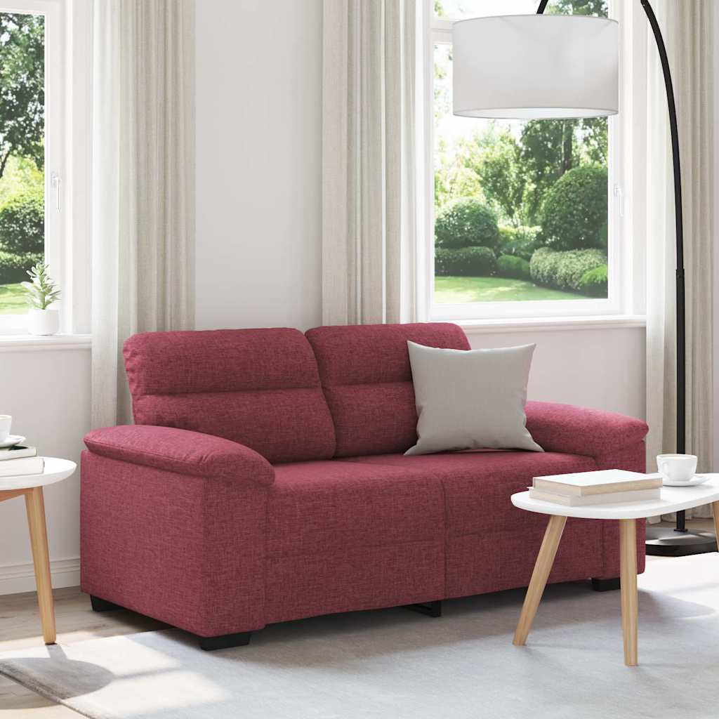 vidaXL 2-personers sofa 160x81x84 cm stof vinrød