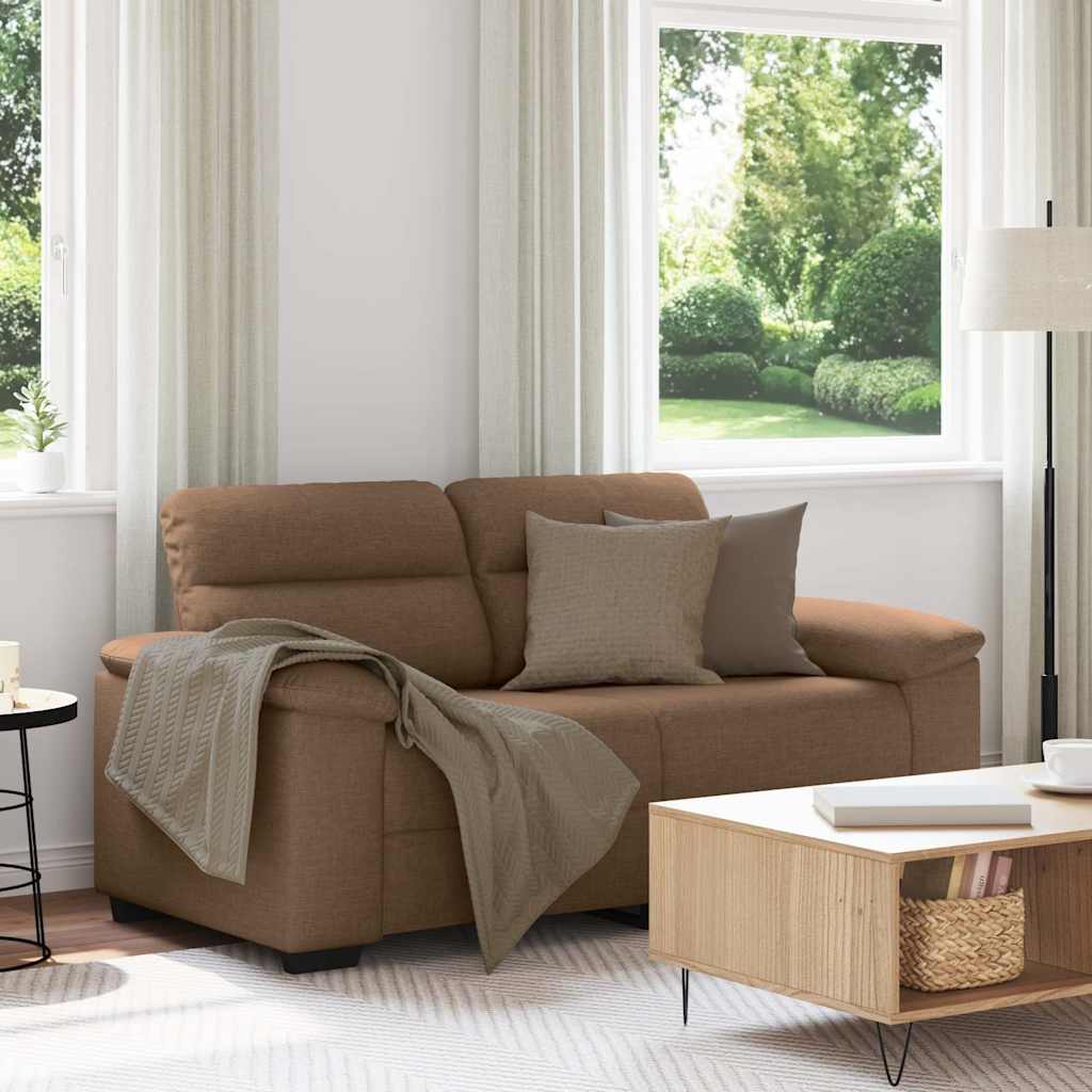 2-personers sofa 160x81x84 cm stof brun