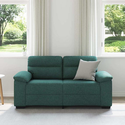 2-personers sofa 160x81x84 cm stof mørkegrøn