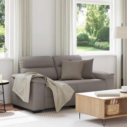 2-personers sofa 160x81x84 cm stof gråbrun