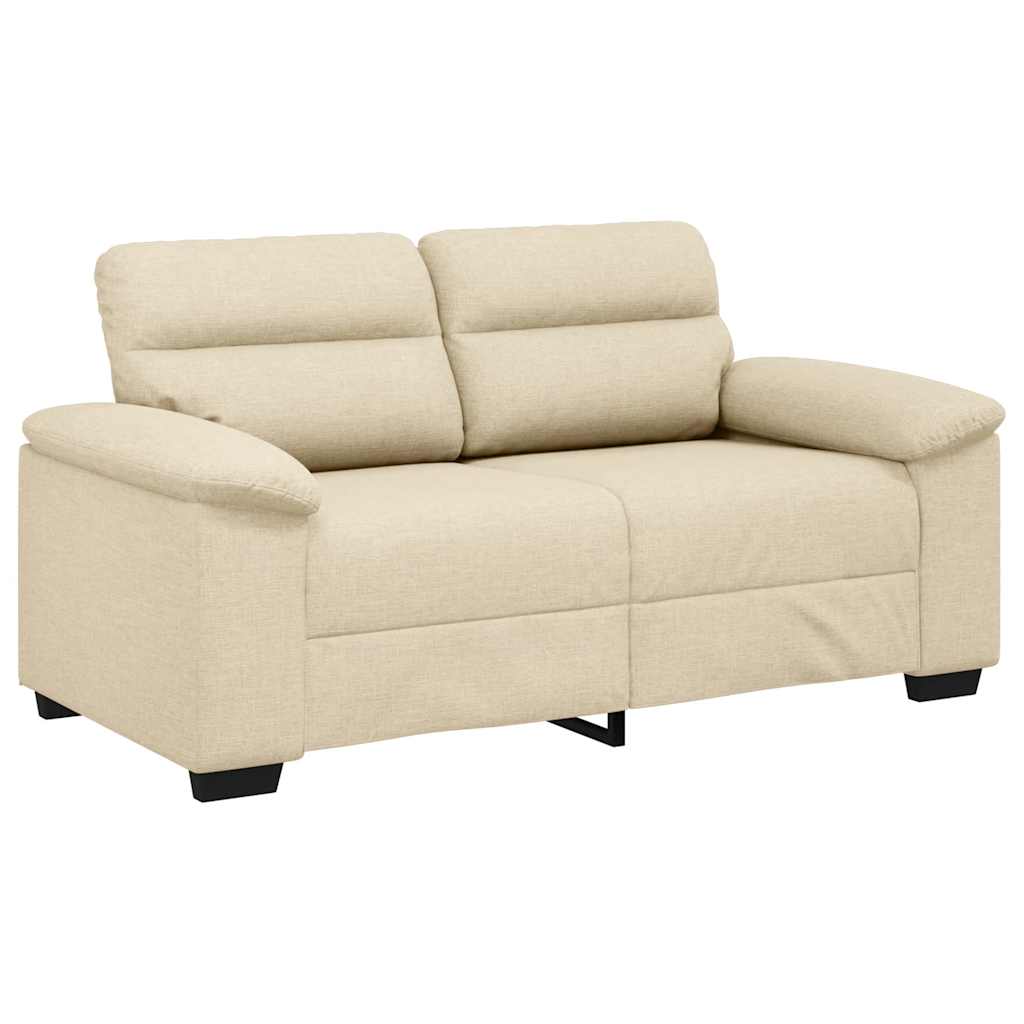 2-personers sofa 120 cm stof cremefarvet