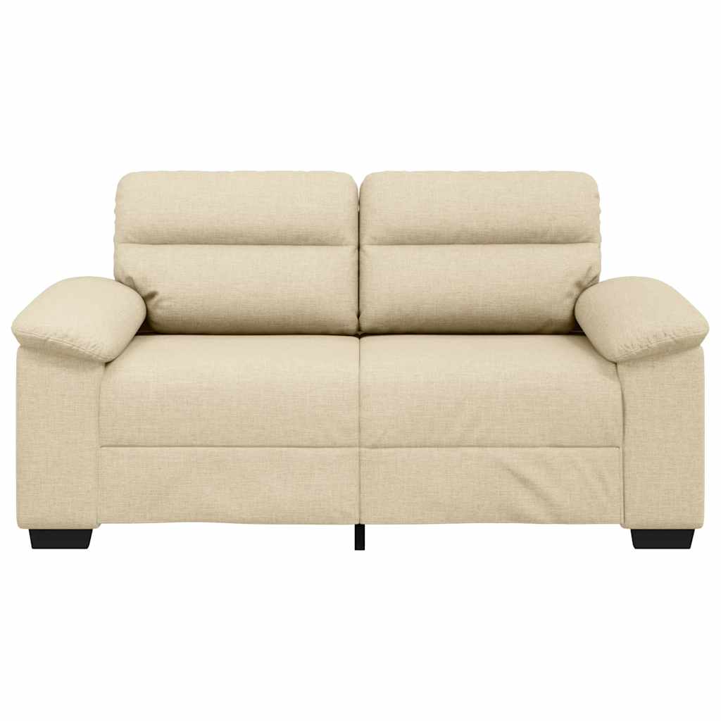 2-personers sofa 120 cm stof cremefarvet
