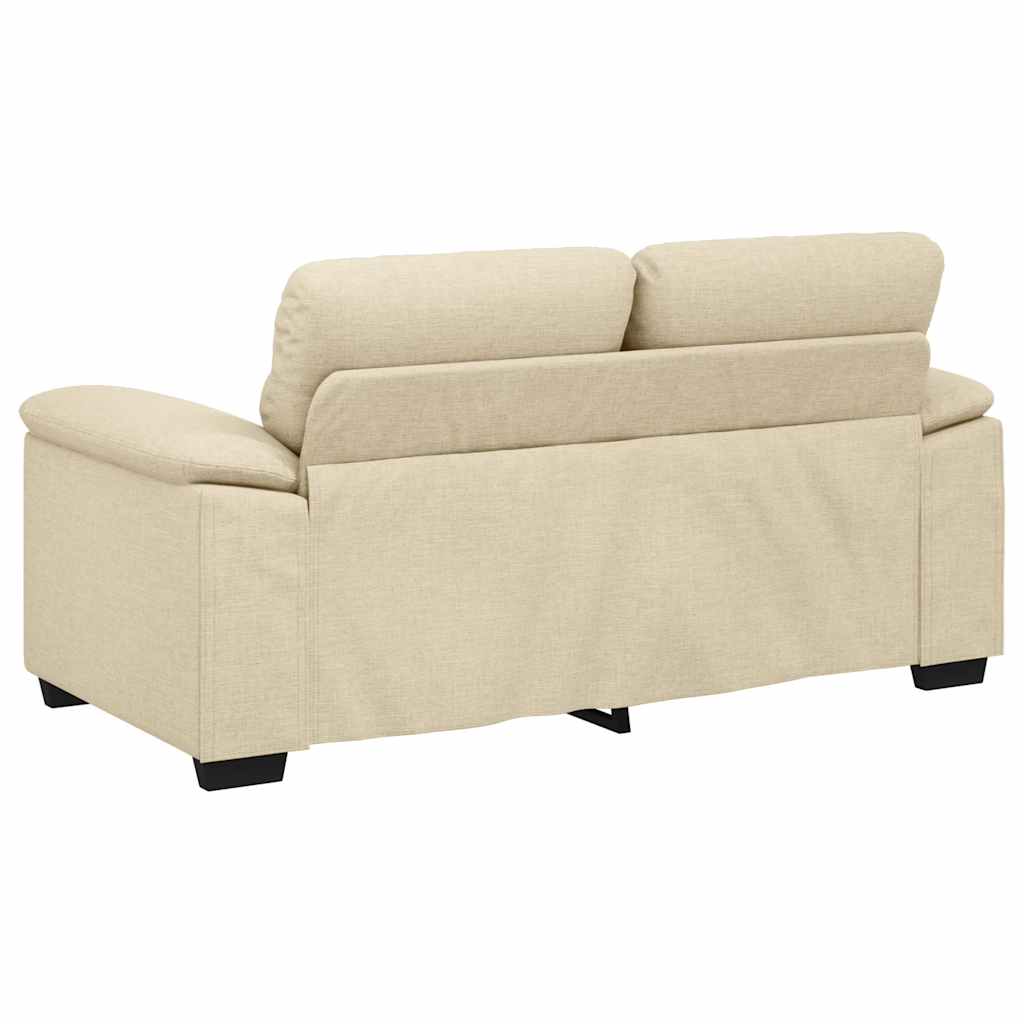 2-personers sofa 120 cm stof cremefarvet