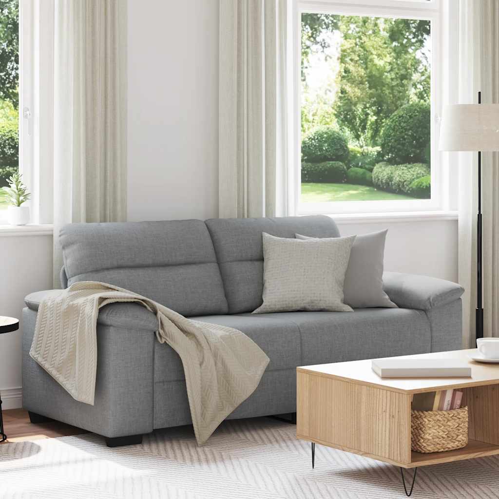 vidaXL 2-personers sofa 180x81x84 cm stof lysegrå