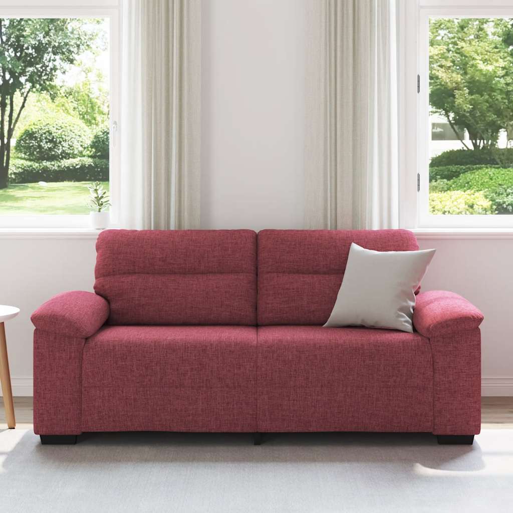 2-personers sofa 140 cm stof vinrød