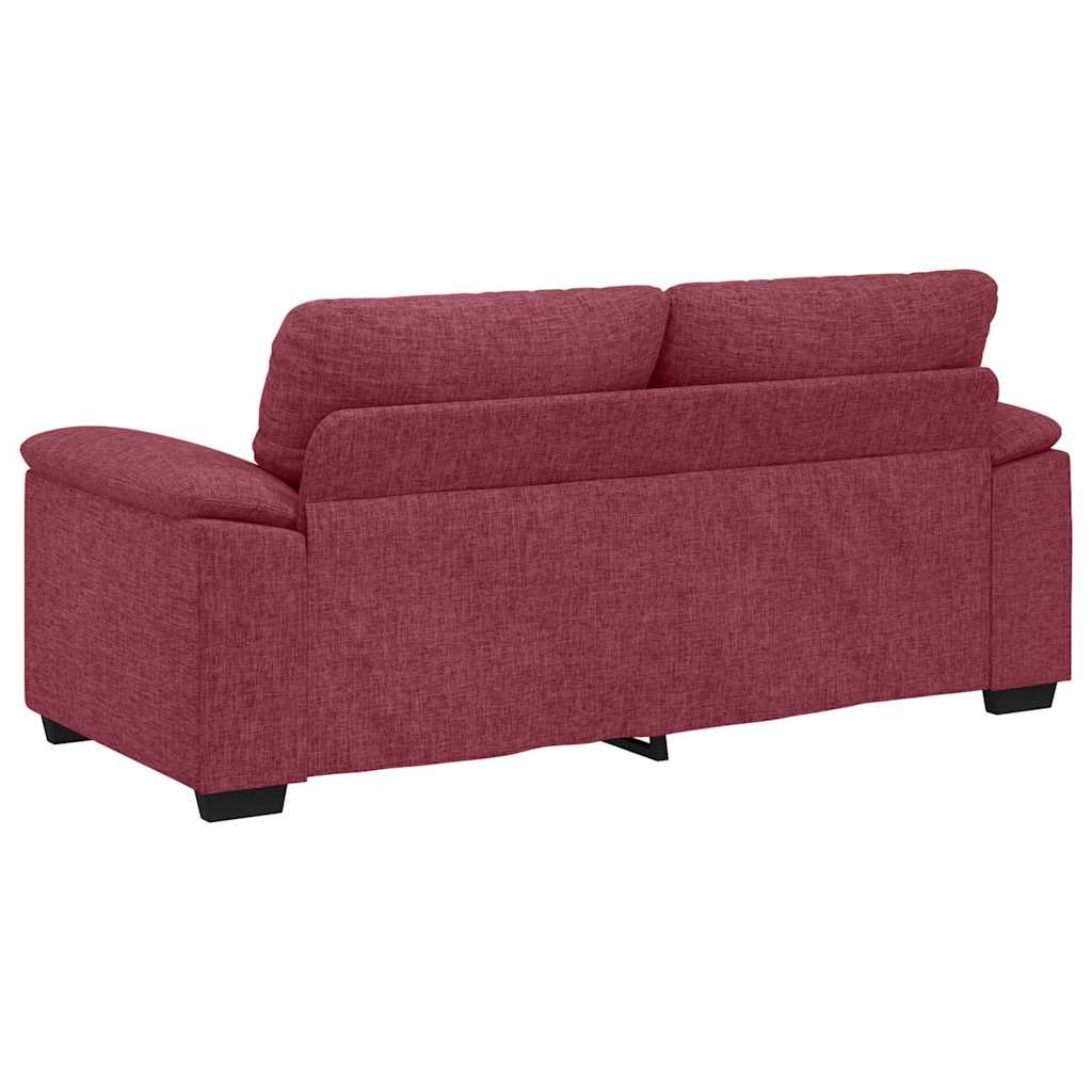 2-personers sofa 140 cm stof vinrød