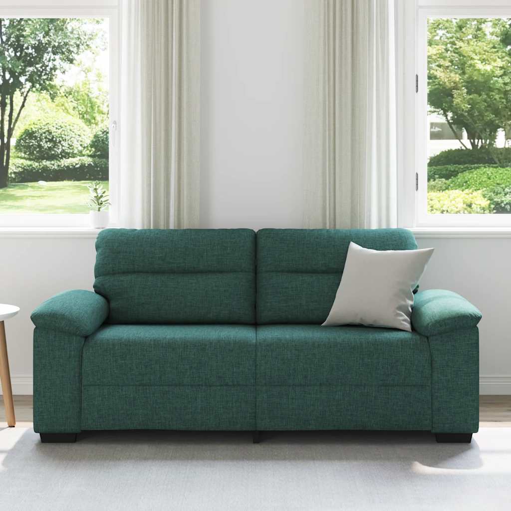 2-personers sofa 140 cm stof mørkegrøn