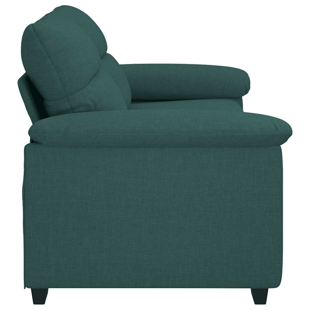 2-personers sofa 140 cm stof mørkegrøn