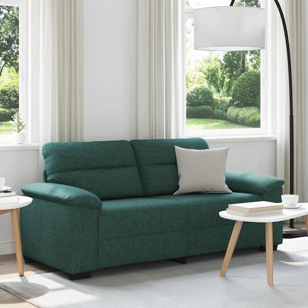 2-personers sofa 140 cm stof mørkegrøn