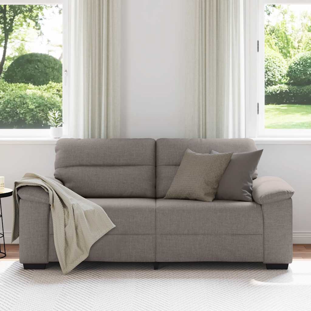 2-personers sofa 140 cm stof gråbrun