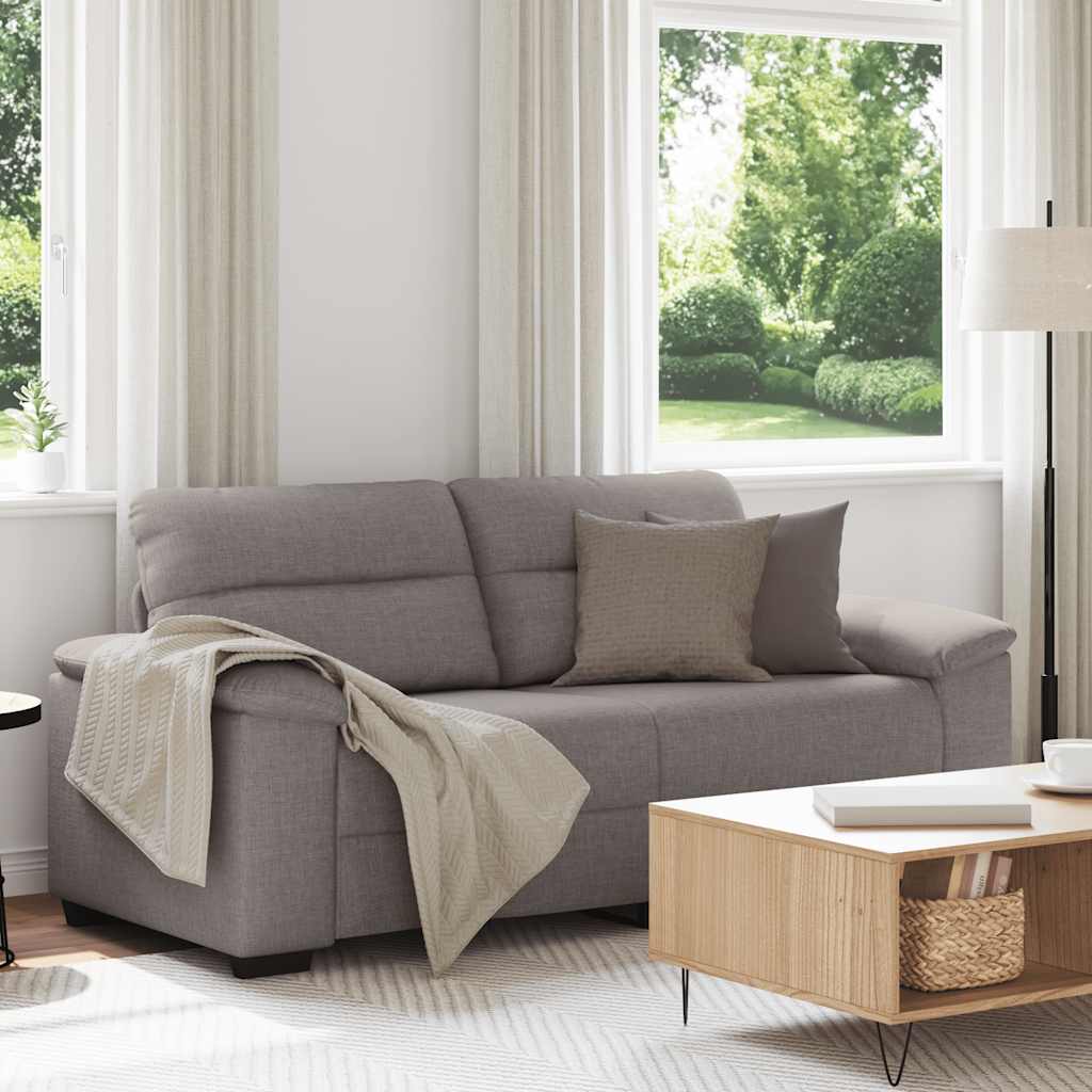 2-personers sofa 140 cm stof gråbrun