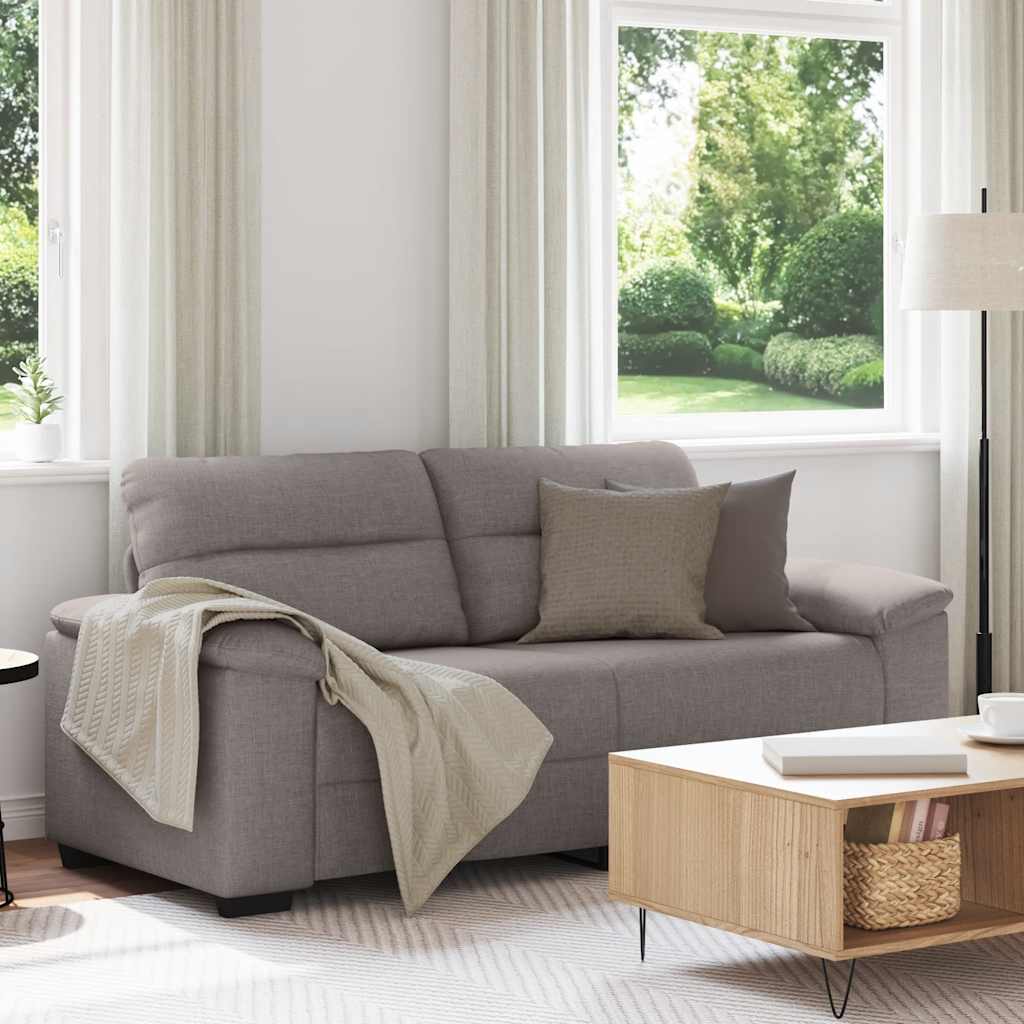 2-personers sofa 180x81x84 cm stof grbrun