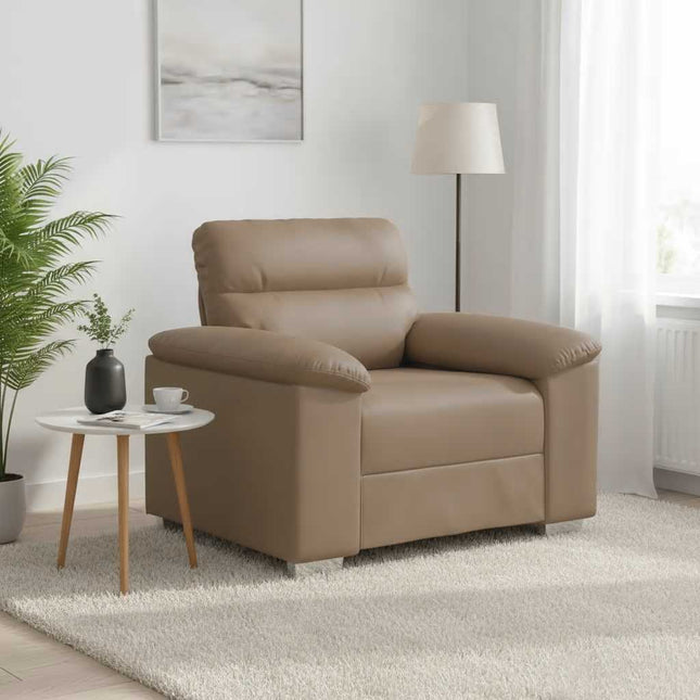 lænestol 100x81x84 cm kunstlæder Cappuccino