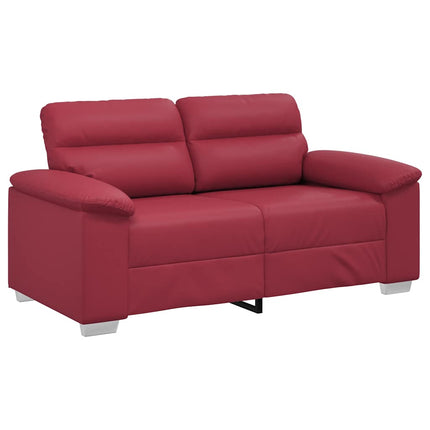 2-personers sofa vinrød 160x81x84 cm kunstlæder