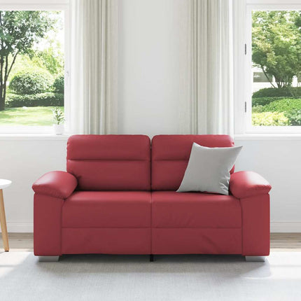 2-personers sofa vinrød 160x81x84 cm kunstlæder