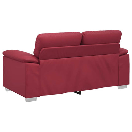 2-personers sofa vinrød 160x81x84 cm kunstlæder