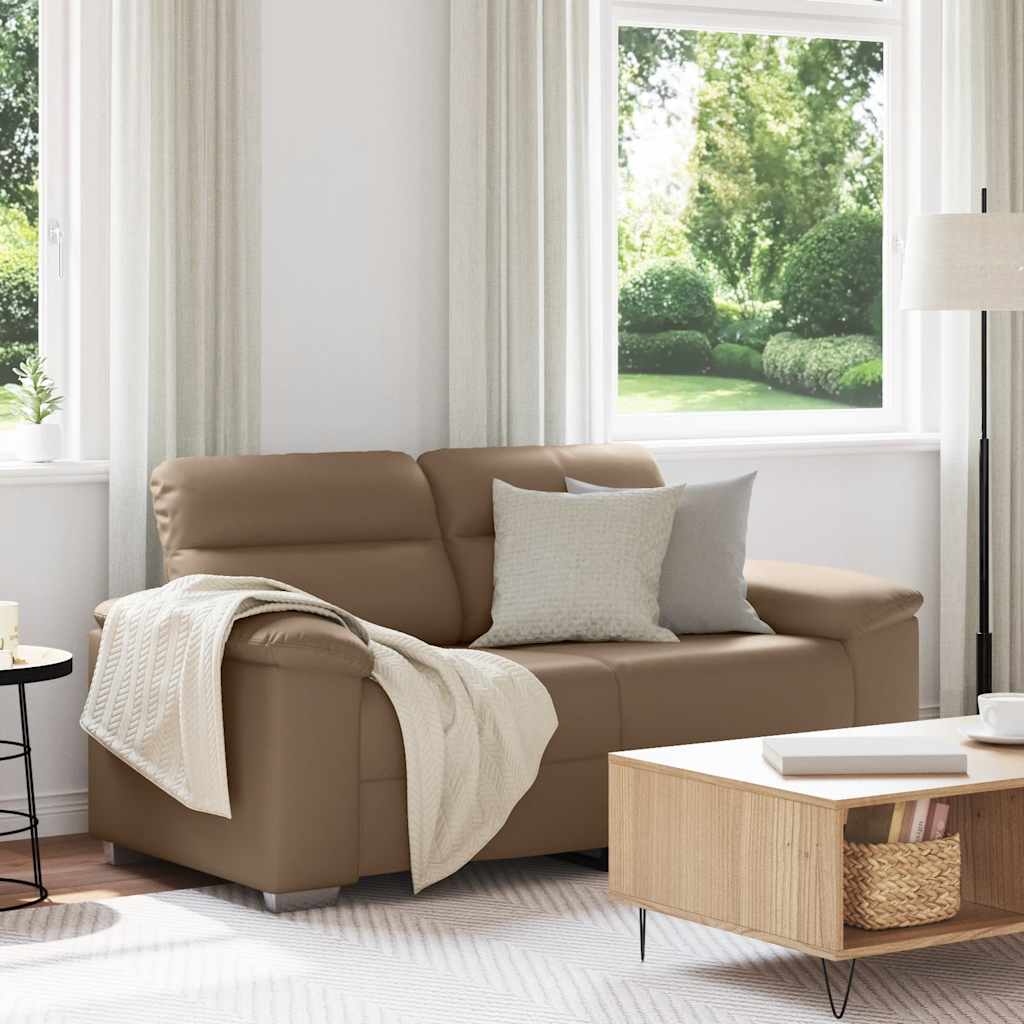2-personers sofa cappuccino 160x81x84 cm kunstlder