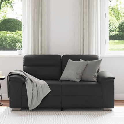 2-personers sofa sort 160x81x84 cm kunstlæder