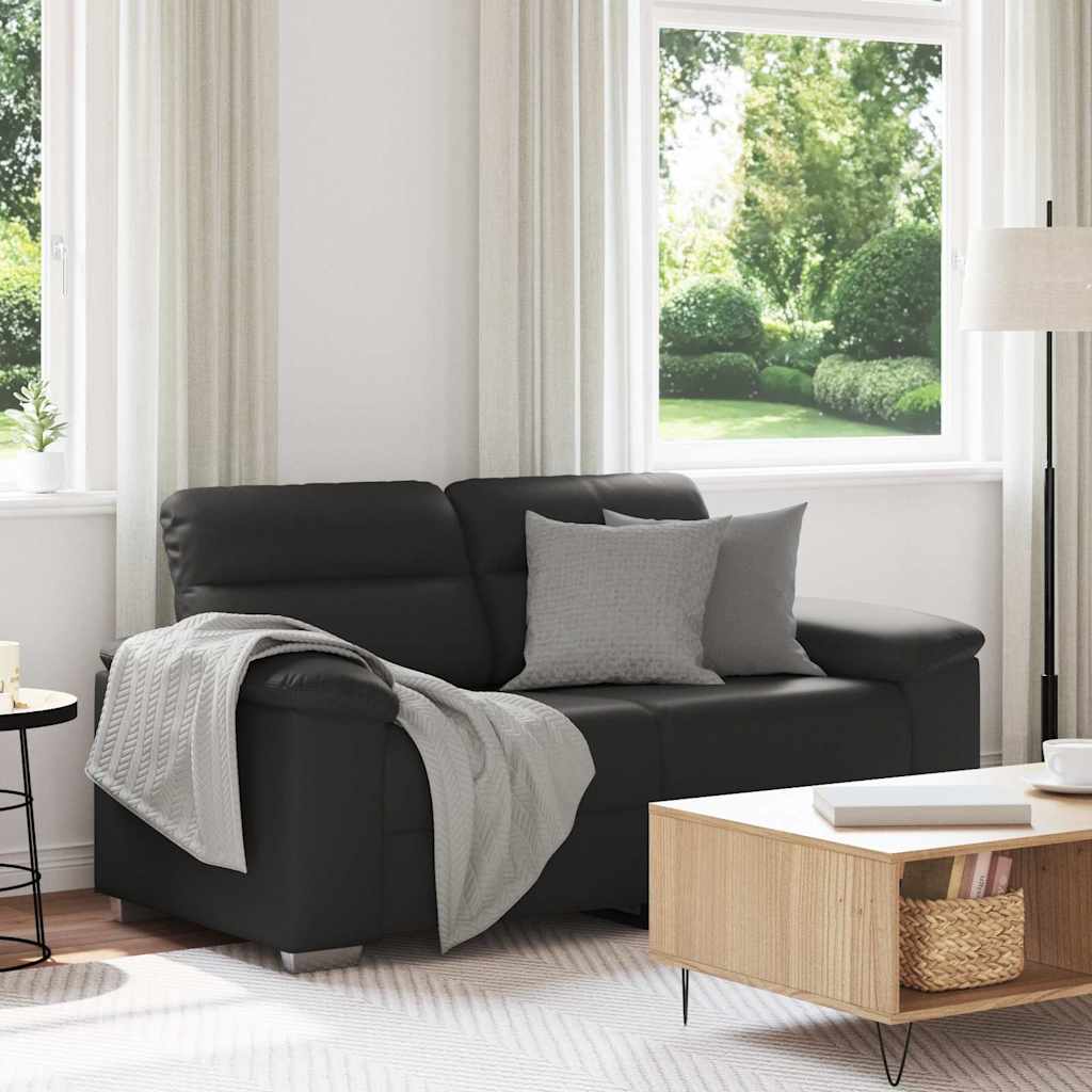 vidaXL 2-personers sofa sort 160x81x84 cm kunstlæder