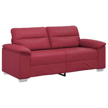2-personers sofa vinrød 180x81x84 cm kunstlæder