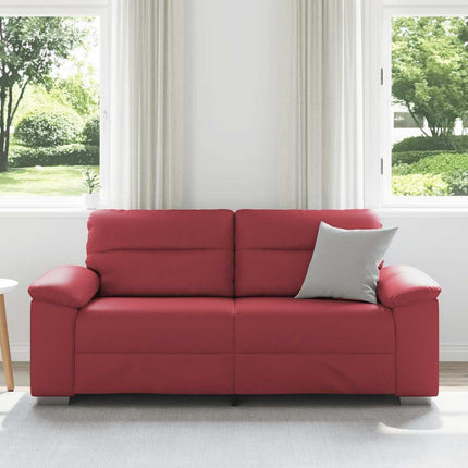 2-personers sofa vinrød 180x81x84 cm kunstlæder