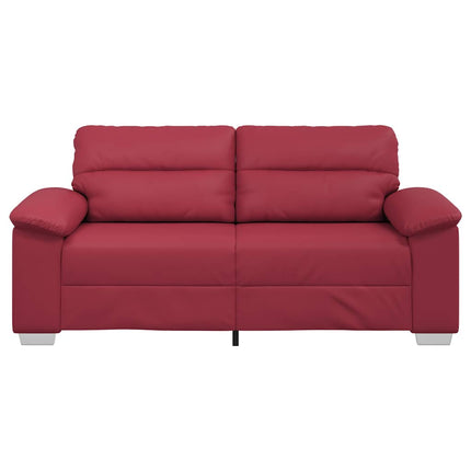 2-personers sofa vinrød 180x81x84 cm kunstlæder