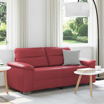2-personers sofa vinrød 180x81x84 cm kunstlæder