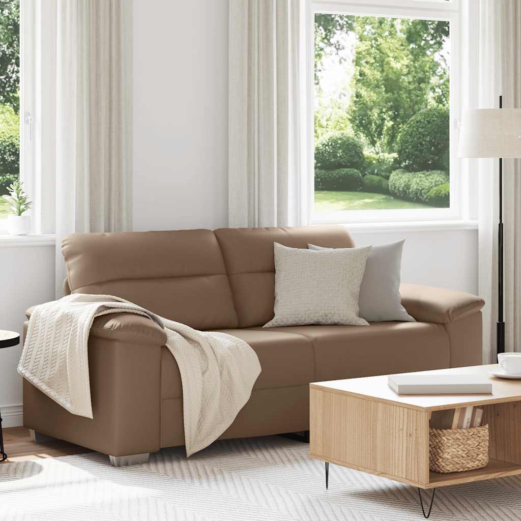 vidaXL 2-personers sofa cappuccino 180x81x84 cm kunstlæder