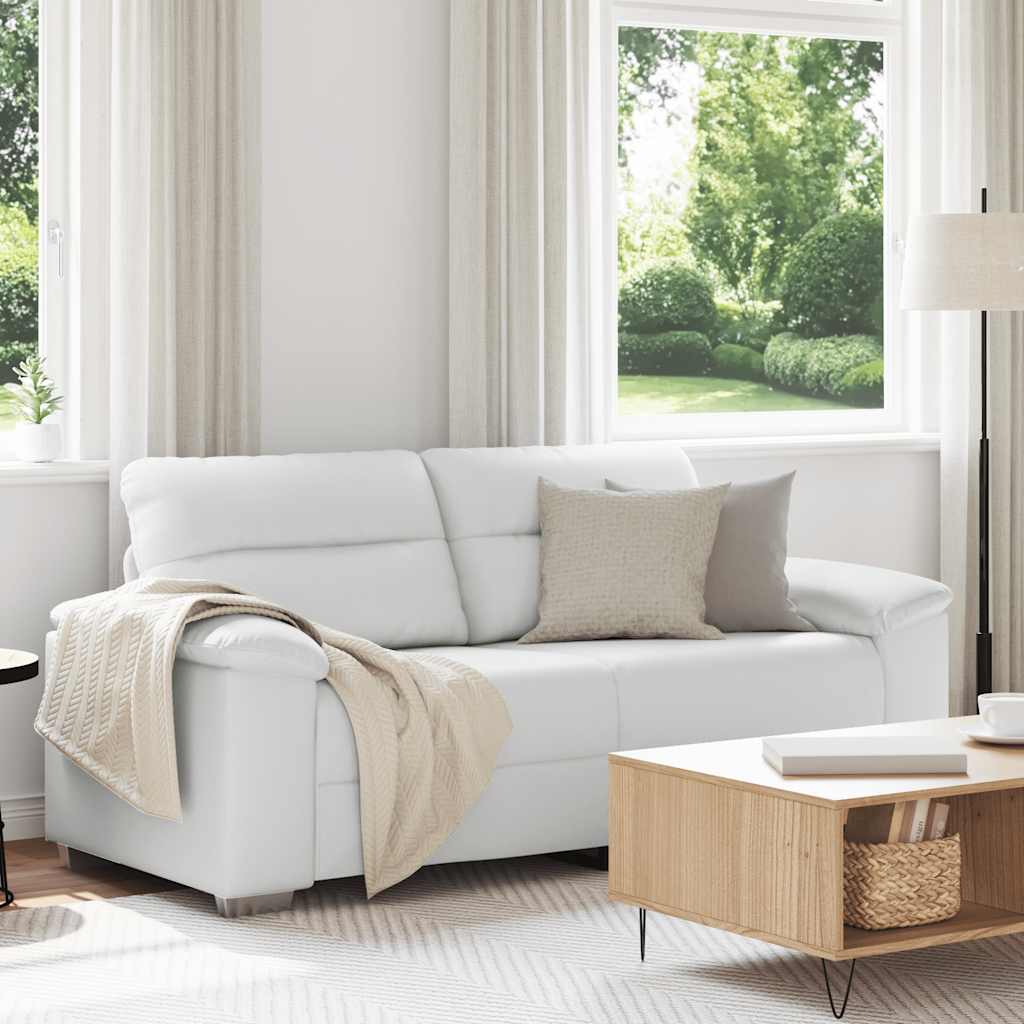 2-personers sofa hvid 180x81x84 cm kunstlder
