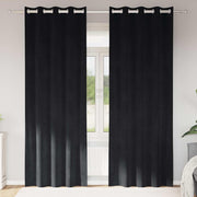 Mørklægningsgardiner 2 pcs Sort 140 x 225 cm Fløjl