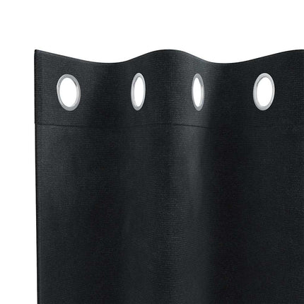 Mørklægningsgardiner 2 pcs Sort 140 x 260 cm Fløjl