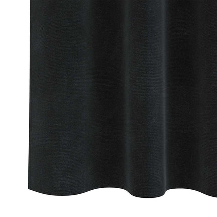 Mørklægningsgardiner 2 pcs Sort 140 x 175 cm Fløjl