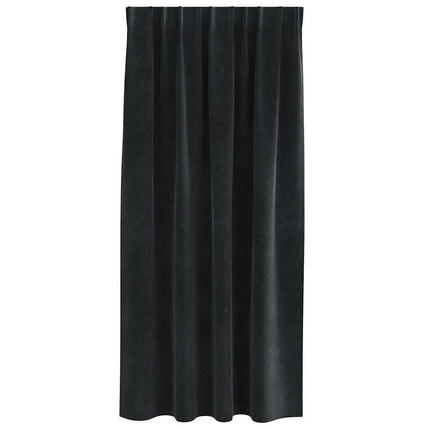 Mørklægningsgardiner 2 pcs Sort 140 x 175 cm Fløjl