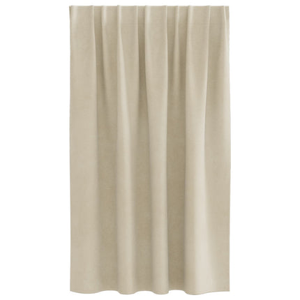 Mørklægningsgardiner 2 stk. Creme 140 x 140 cm Fløjl