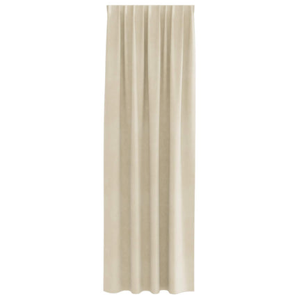 Mørklægningsgardiner 2 pcs Creme 140 x 260 cm Fløjl