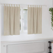 Mørklægningsgardiner 2 pcs Creme 140 x 140 cm Fløjl