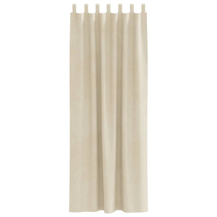 Mørklægningsgardiner 2 stk. Cremefarvet 140 x 225 cm Fløjl