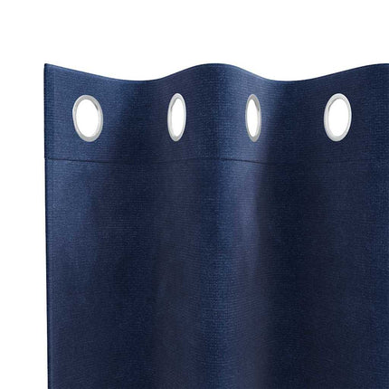 Mørklægningsgardiner 2 stk. Mørk blå 140 x 245 cm Fløjl