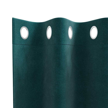 Mørklægningsgardiner 2 stk. Mørkegrøn 140 x 175 cm Fløjl
